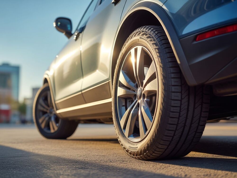 Asymetryczne opony auta