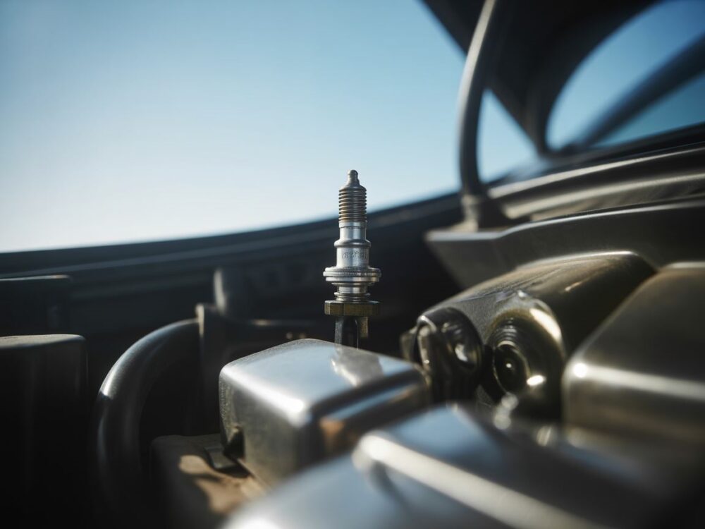 Czysta nowa świeca zapłonowa