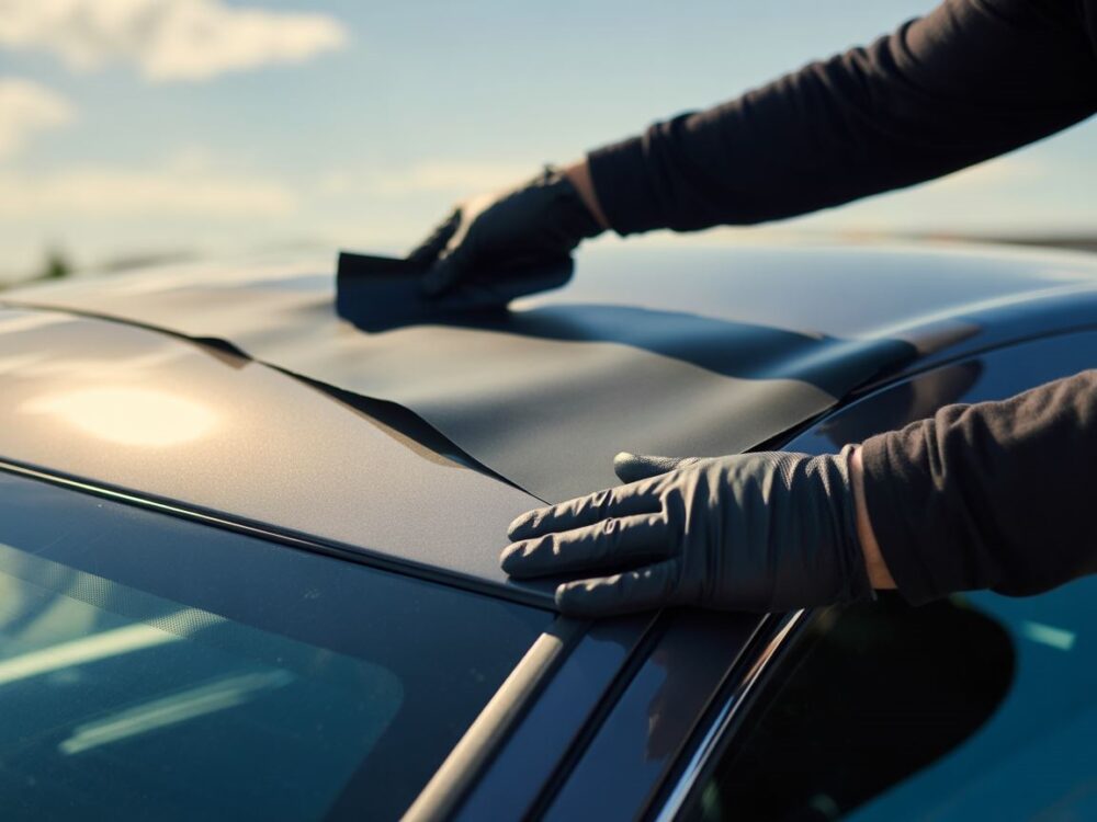 Detal oklejania samochodu