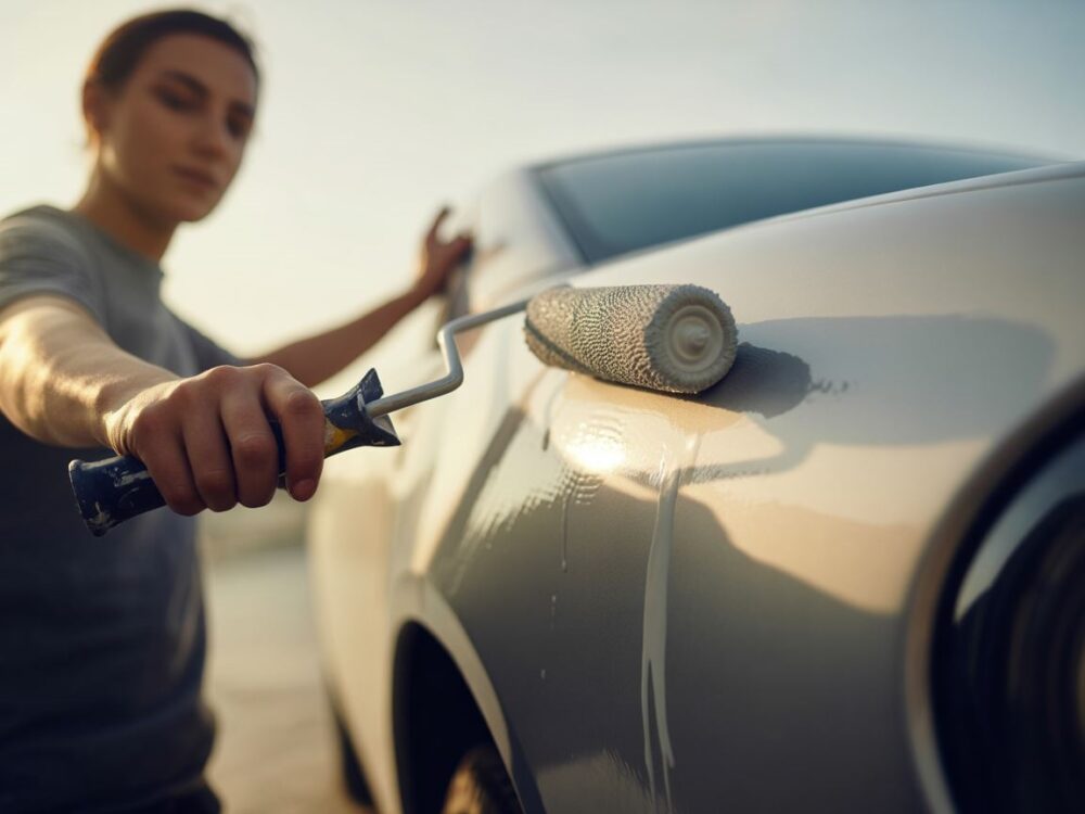 Detale malowania samochodu