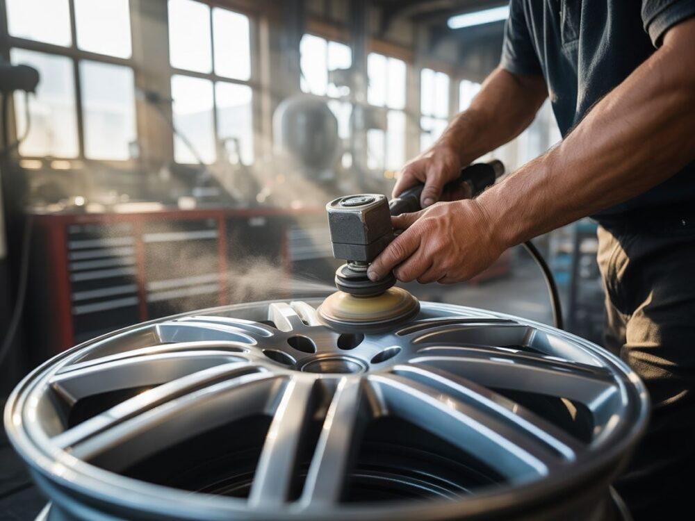 Detale piaskowanych felg