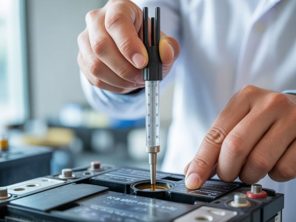 Gęstość elektrolitu w akumulatorze