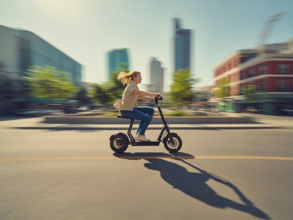 Hulajnoga elektryczna w ruchu