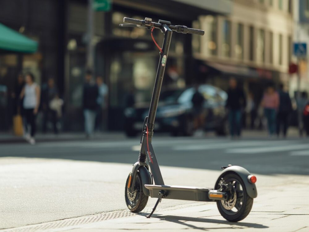 Hulajnoga na ścieżce