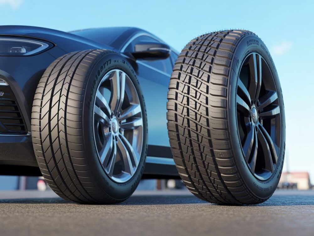 Koła z różnymi oponami