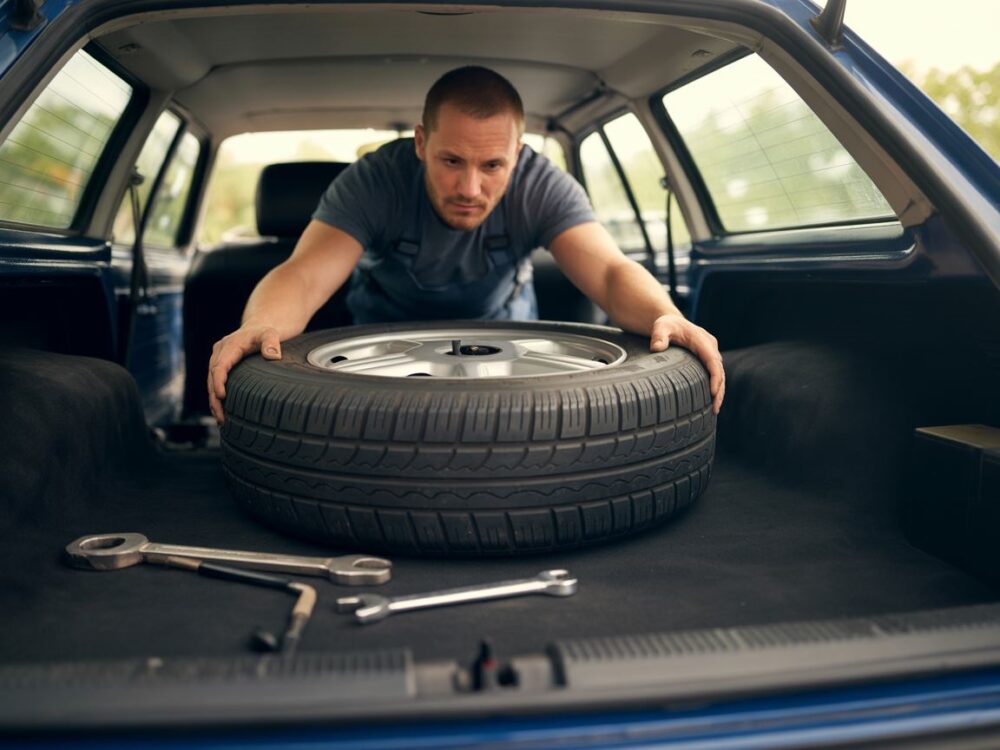 Koło zapasowe w bagażniku