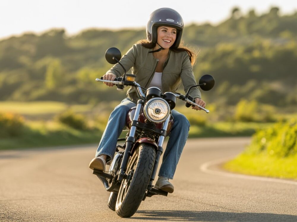 Lekki motocykl dla dziewczyny