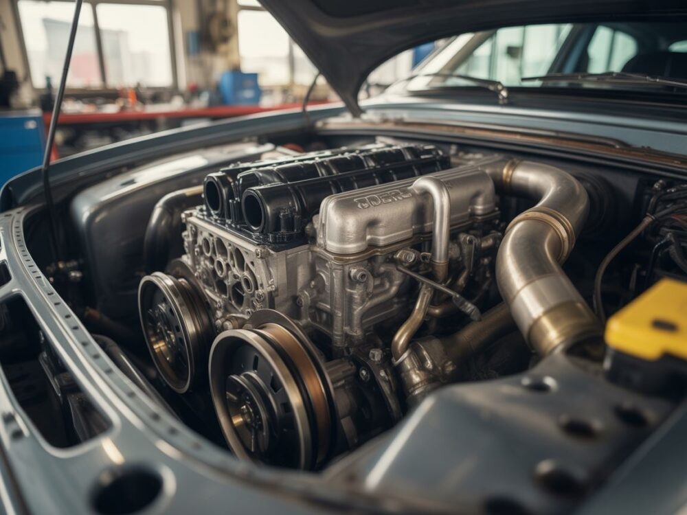 Mechanik pracuje nad dieslem