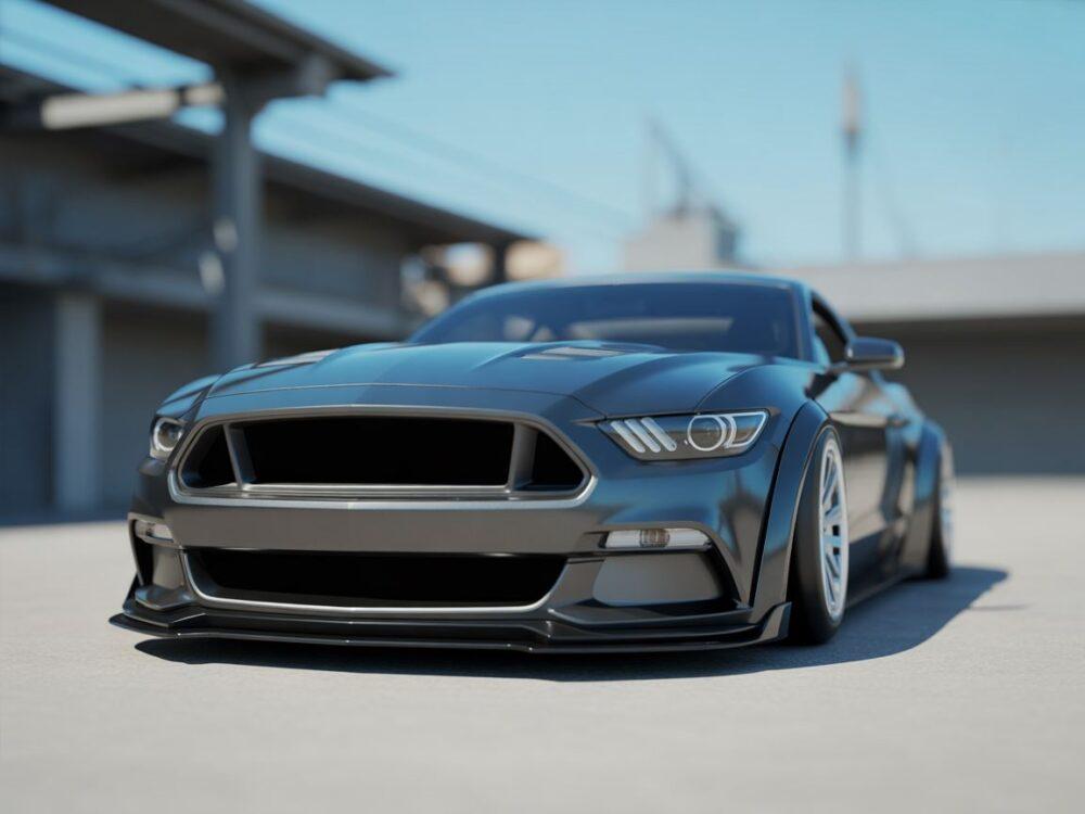 Mustang z body kitem