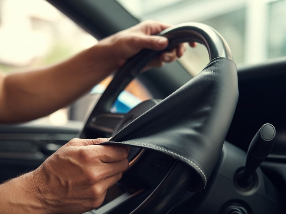 Obszywanie kierownicy