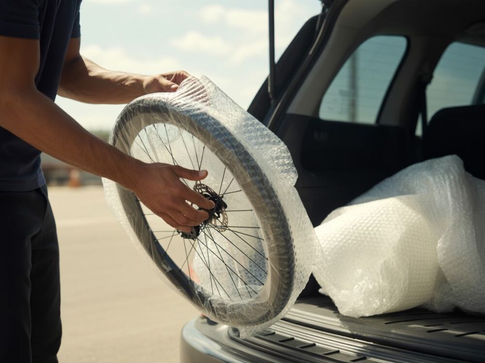 Pakowane koła do wysyłki