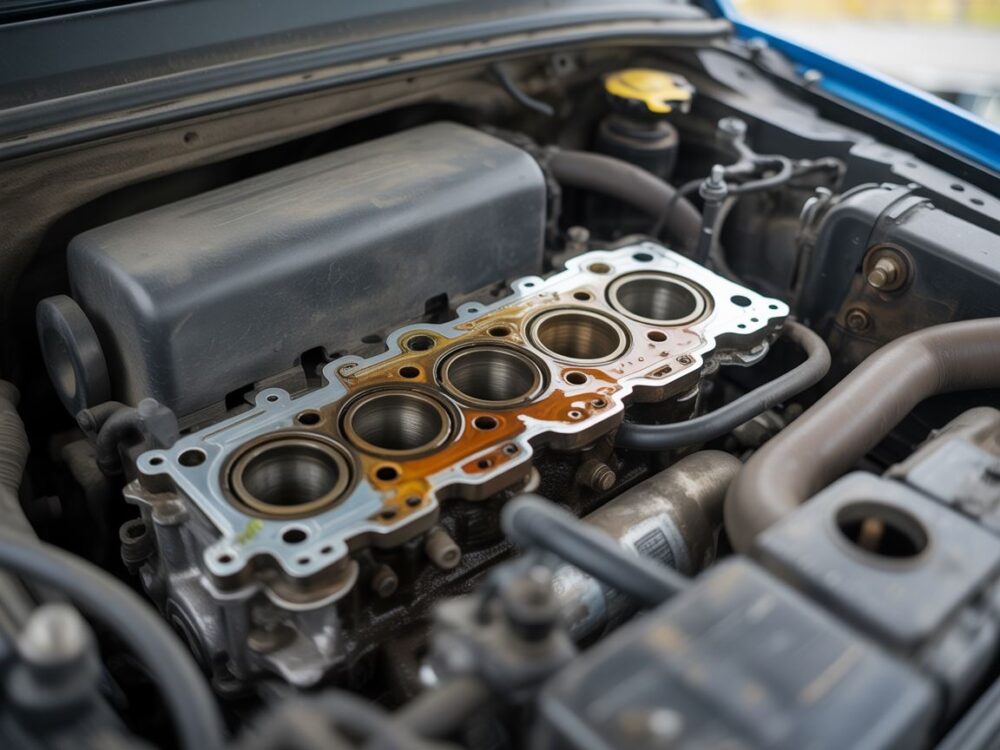 Pęknięta uszczelka pod głowicą