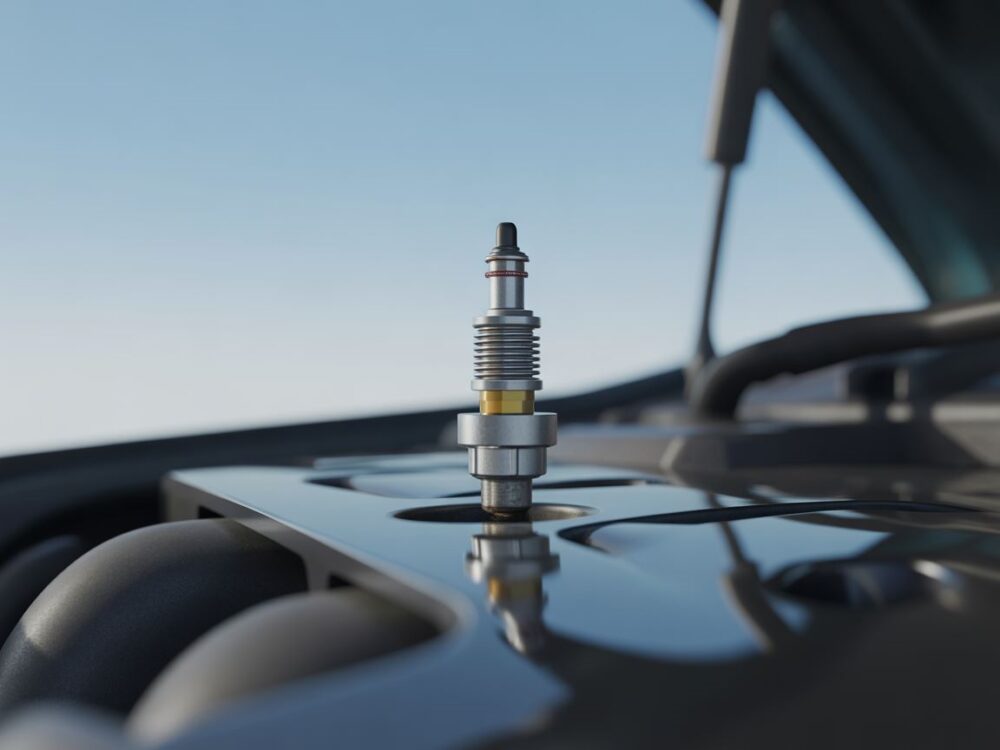 Świeca zapłonowa w zbliżeniu