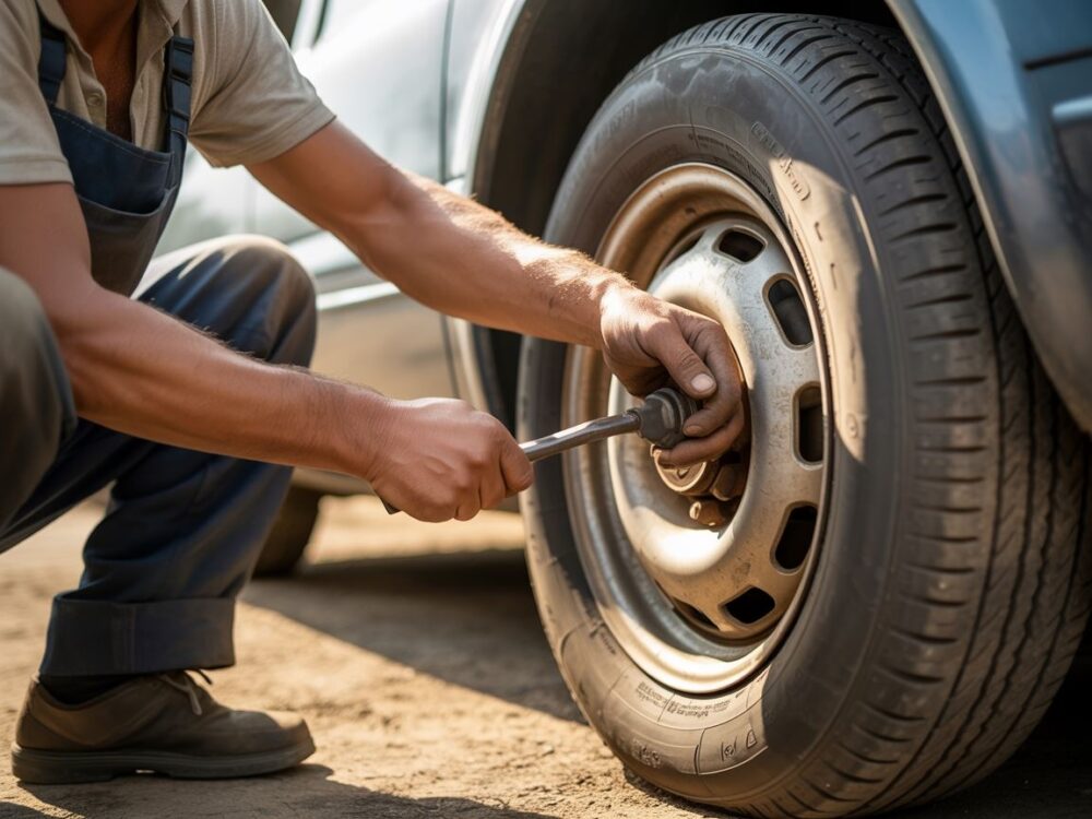 Usuwanie koła samochodu