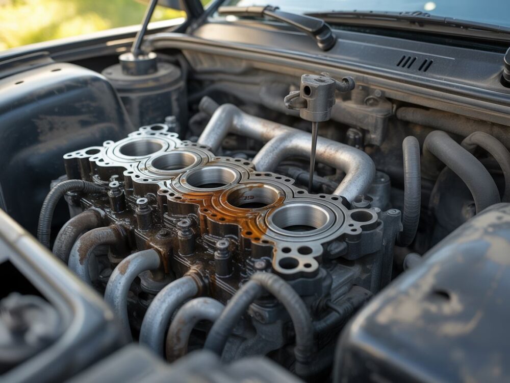 Wyciek oleju silnikowego